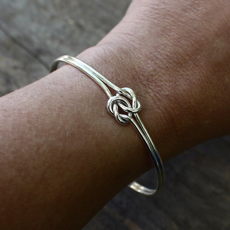 Silver knot bracelet bridesmaid store