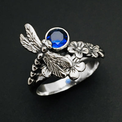 Dragonfly Ring, Nature Inspired Jewelry, Garden Ring - Mountain Metalcraft